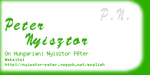 peter nyisztor business card